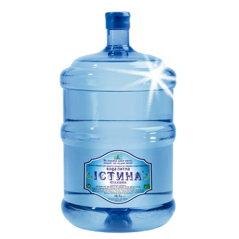 Вода питна бутильована ІСТИНА, негазована 18,9 л.